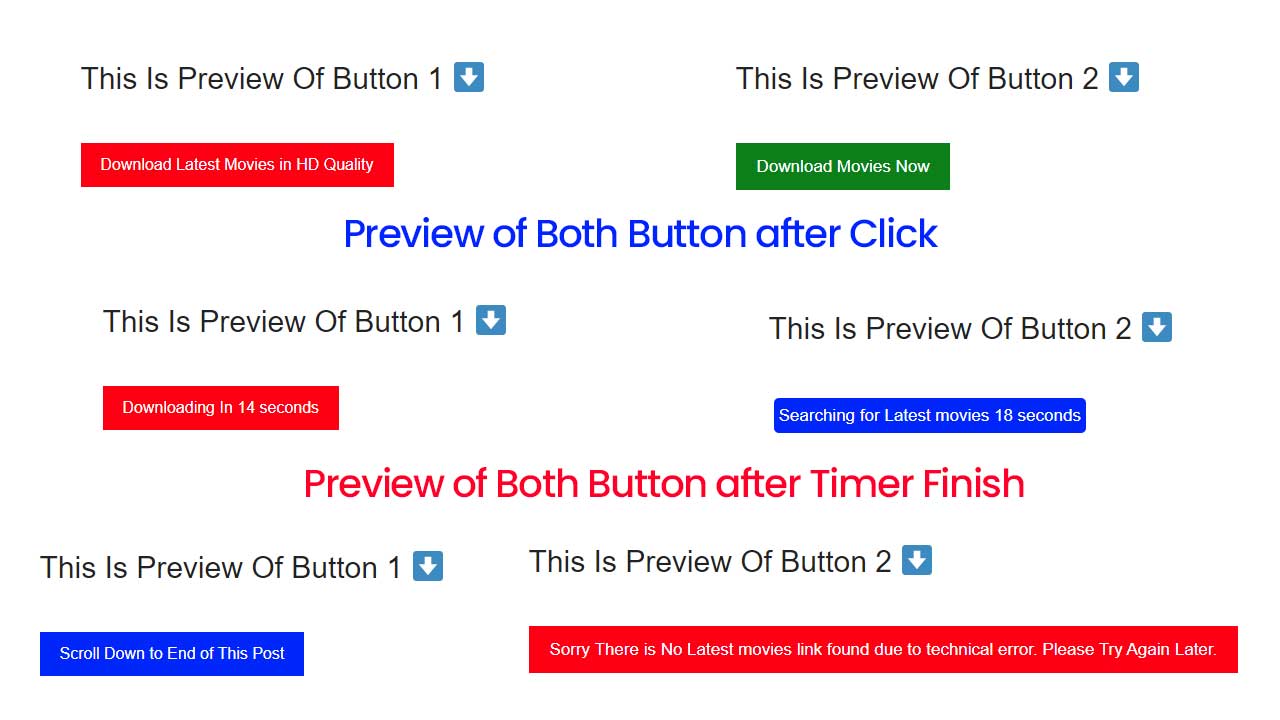 Delay Timer Button Code for WordPress